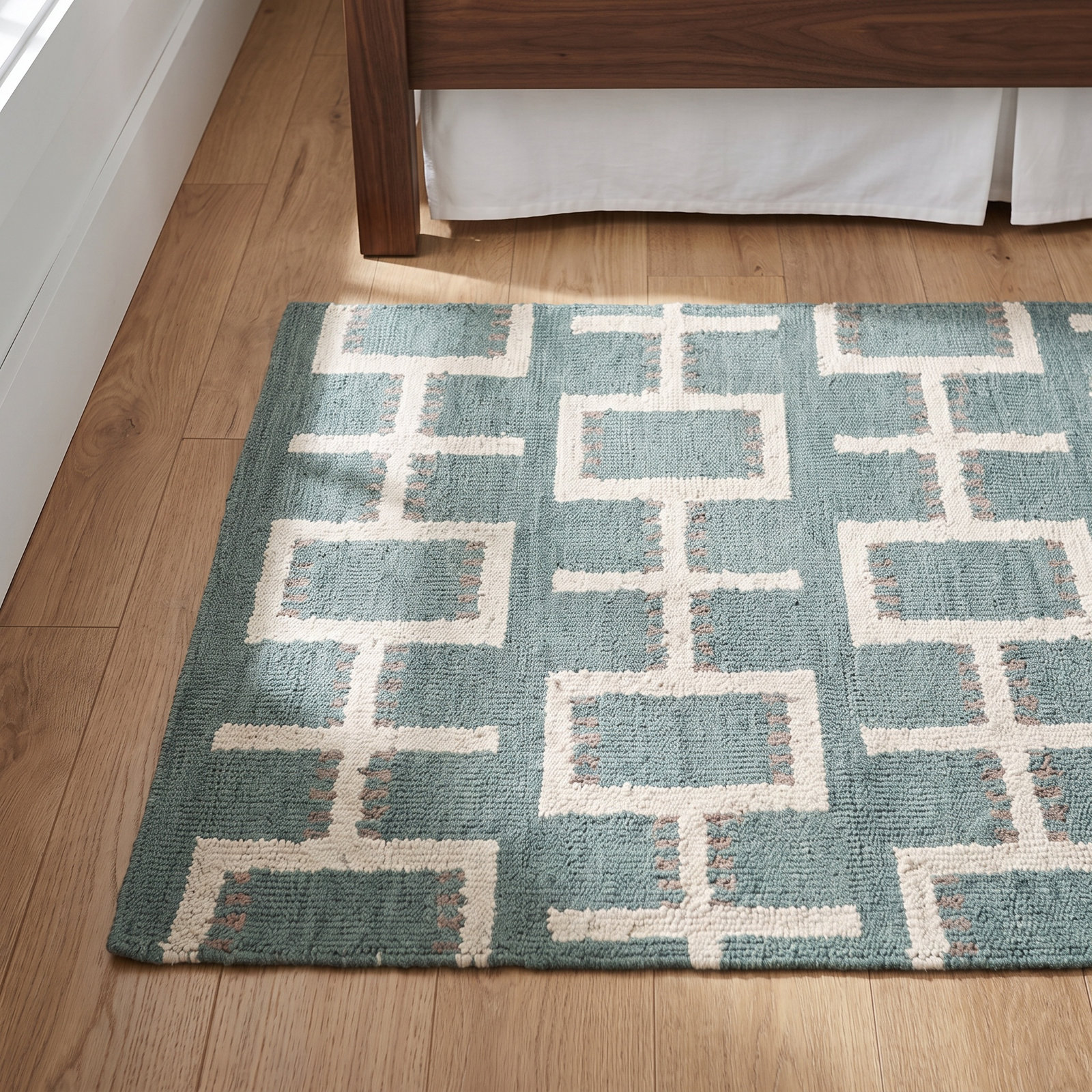 Elsey Hand-Tufted Geometric Wool Rug, Runner 2'6" x 8'