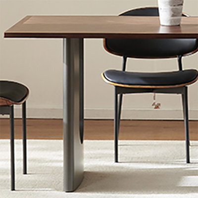 Mid-Century Modern Walnut Dining Table Set