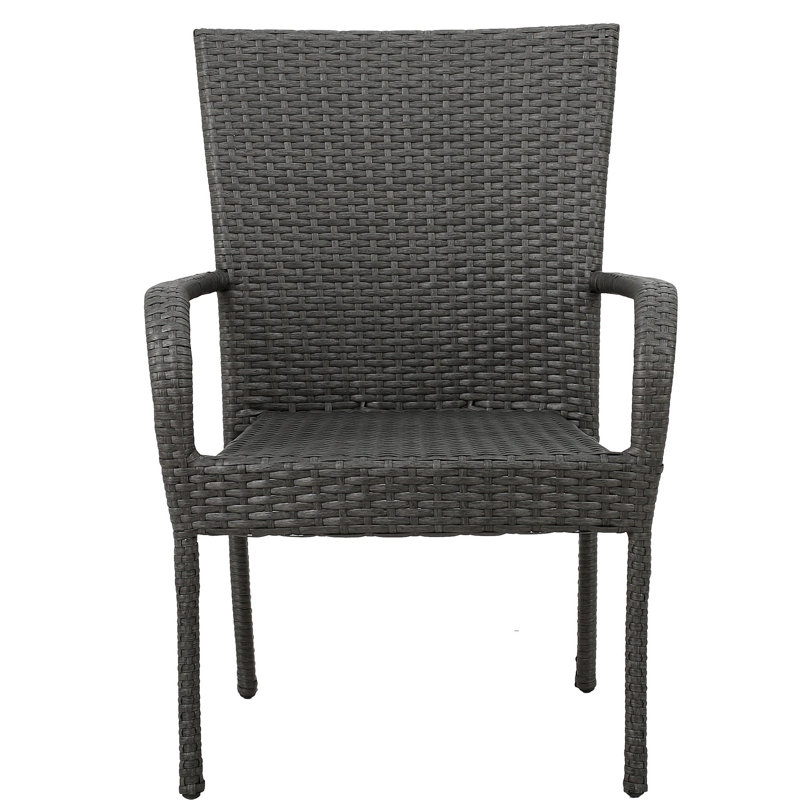 Littleton Pe Wicker Stacking Chair,1Pc, Brown