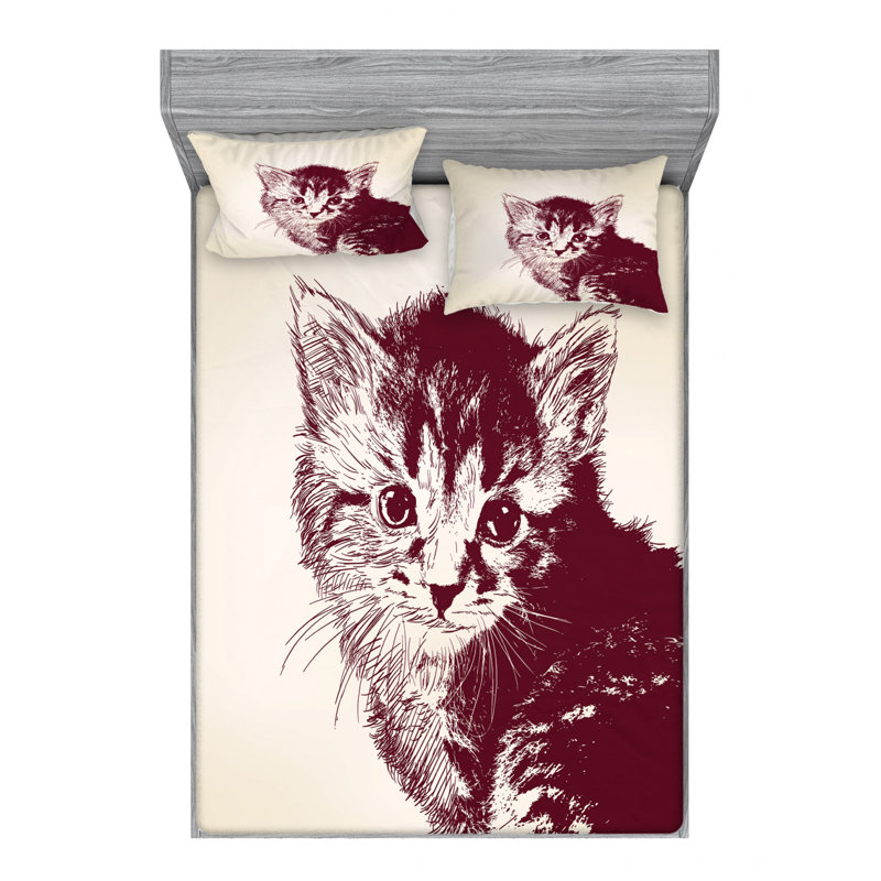 Microfiber Sheet Set, Queen Sheet Set with Fitted Sheet