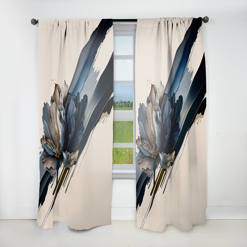 Armandale - Hyper Realistic Peony Flowers IV - Modern Curtain - Velvet Room Darkening - 1 panel, 52" W x 84" L