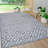 Portmany Neutral Diamond Trellis Dark Gray Indoor/Outdoor Rug-1138746080