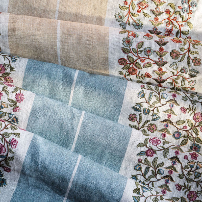 Highgrove Pergola Embroidery, Mineral Blue