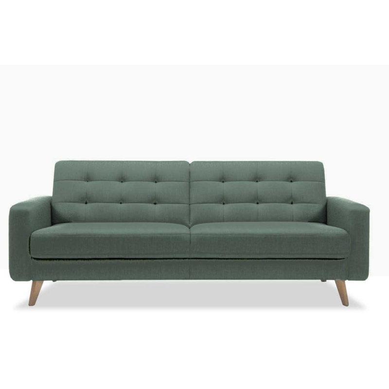 Canapé-lit Nappa avec rangement, Vert / 100% polyester