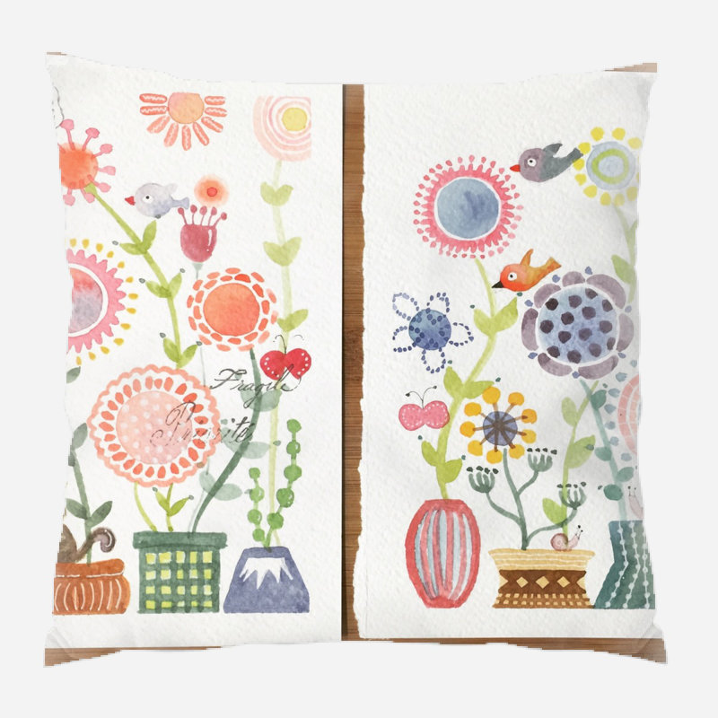 Outdoor Reversible Throw Pillow, Indoor, Microsuede