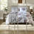 Chic Floral Bedding Set, Soft Polyester Microfiber, Modern Mauve Design