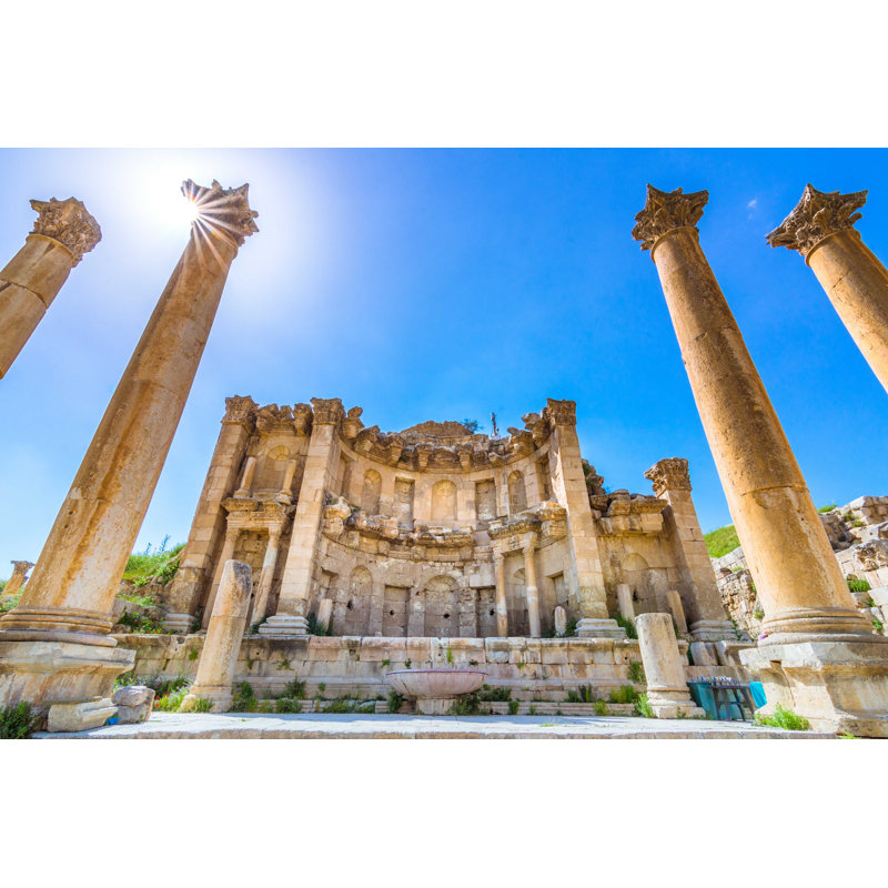 Ruines anciennes et romaines de Jerash par Gatsi - photographie sur toile tendue, L 12 po x H 8 po