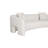 Sylvia 104" Modern Glam Tweed Upholstered Pine Wood Sofa with Accent Pillows in Ivory-126384686