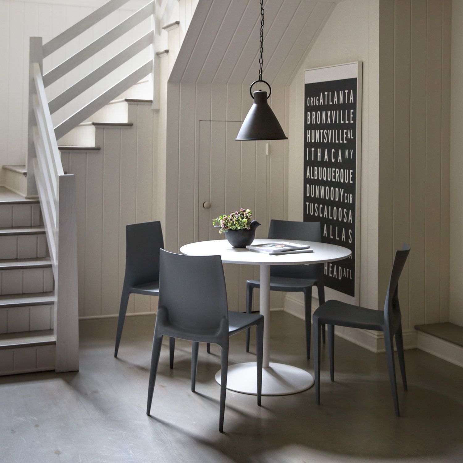 Dax Single Light Metal Dimmable Pendant, Aged Zinc, 21.5" H x 18" W x 18" D