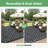 Shimeek Outdoor Mat for Patio Clearance, Waterproof Reversible Plastic Camping Rugs,Black & Gray-1121263204