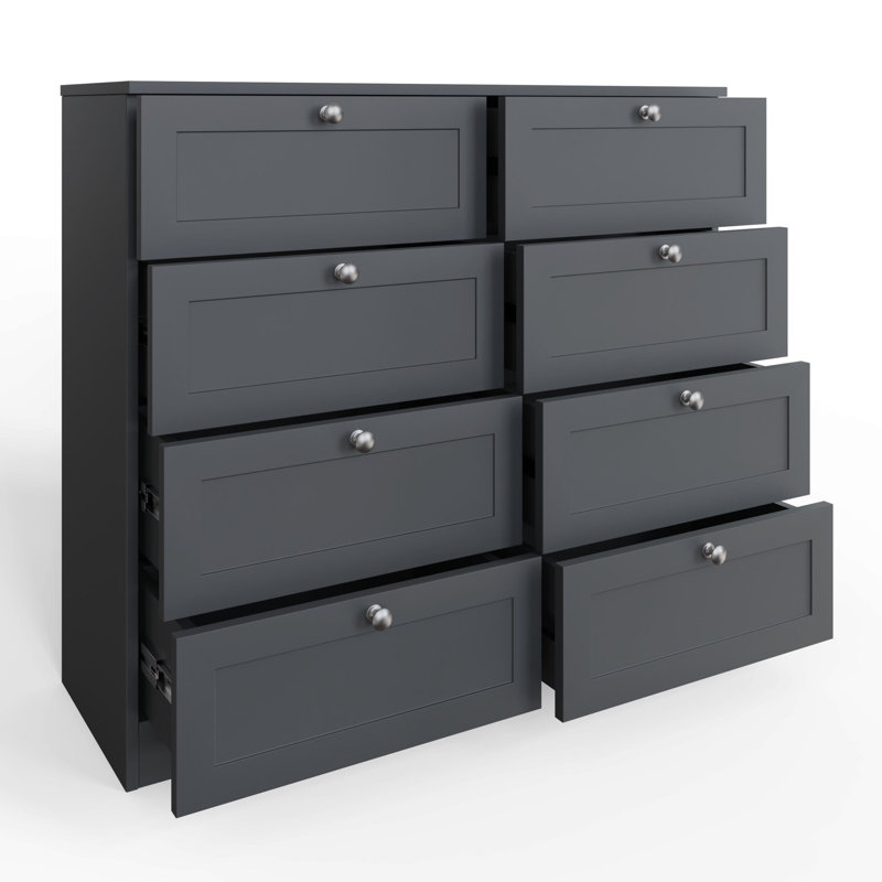 Artus Shaker 8 Drawer Chest Of Drawers Matt Grey