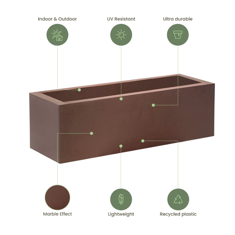 Benedikta Pot Planter, Marbled Brown