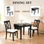 Ensemble de table de salle à manger 3 pièces à abattants, 1 table pliante extensible, 2 chaises rembourrées, ensemble de salle à manger pour 2 personnes-132467854