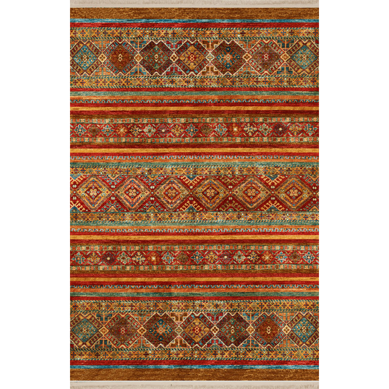 Tapis décoratif multicolore, Rectangle 4 pi 11,06 po x 7 pi 6,55 po