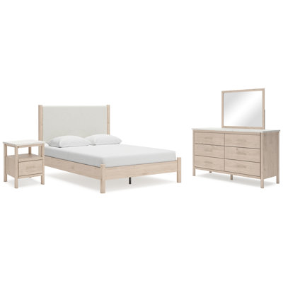 Cadmori Panel Bed, Dresser, Mirror and Nightstand