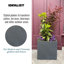 Textured Concrete Effect Square Planter By Idealist Lite-155563601