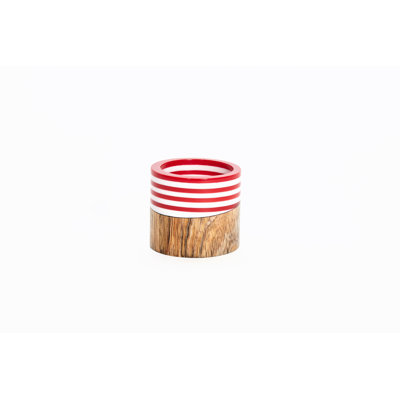 Wood & Stripes Napkin Rings
