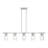 Zari 5 - Light Steel Dimmable Kitchen Island Square / Rectangle Chandelier-338262099