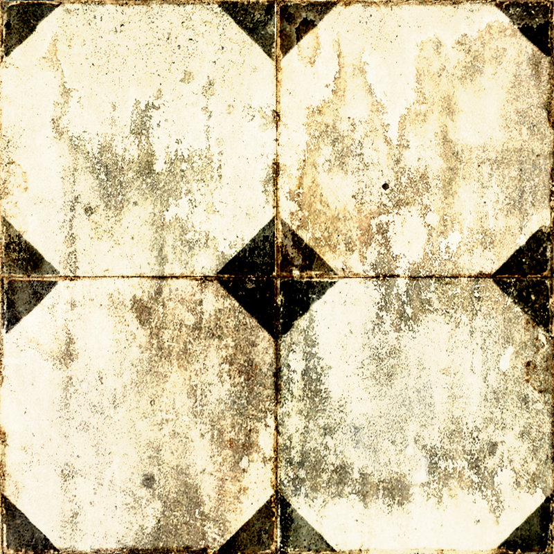 Carreau de mosaïque auto-adhésif en vinyle 4 po x 4 po, Beige / gris