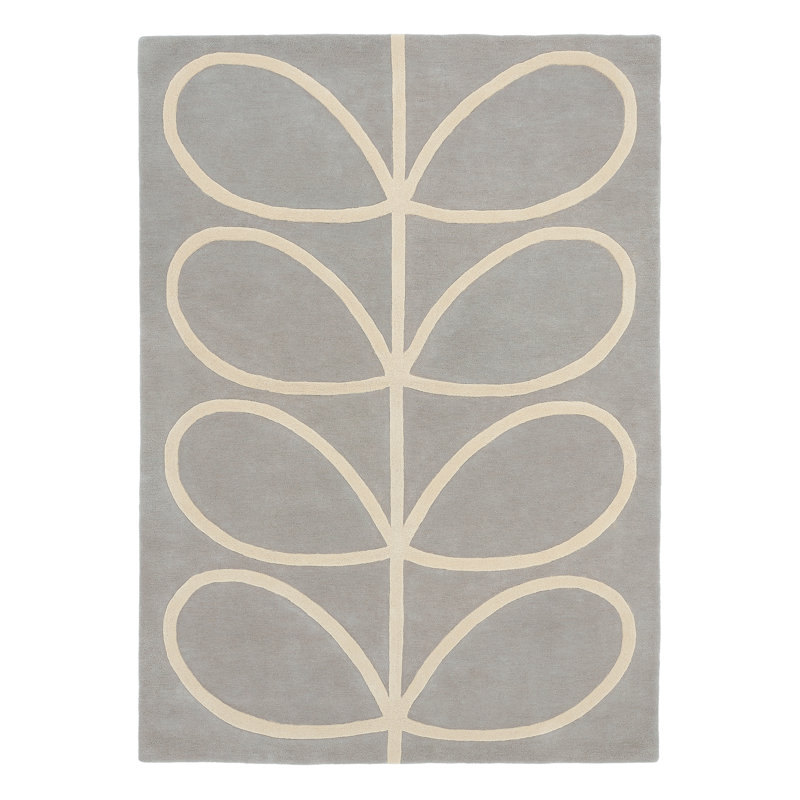 Wool Geometric Area Rug in Beige/Gray, Rectangle 3'11" x 5'11"