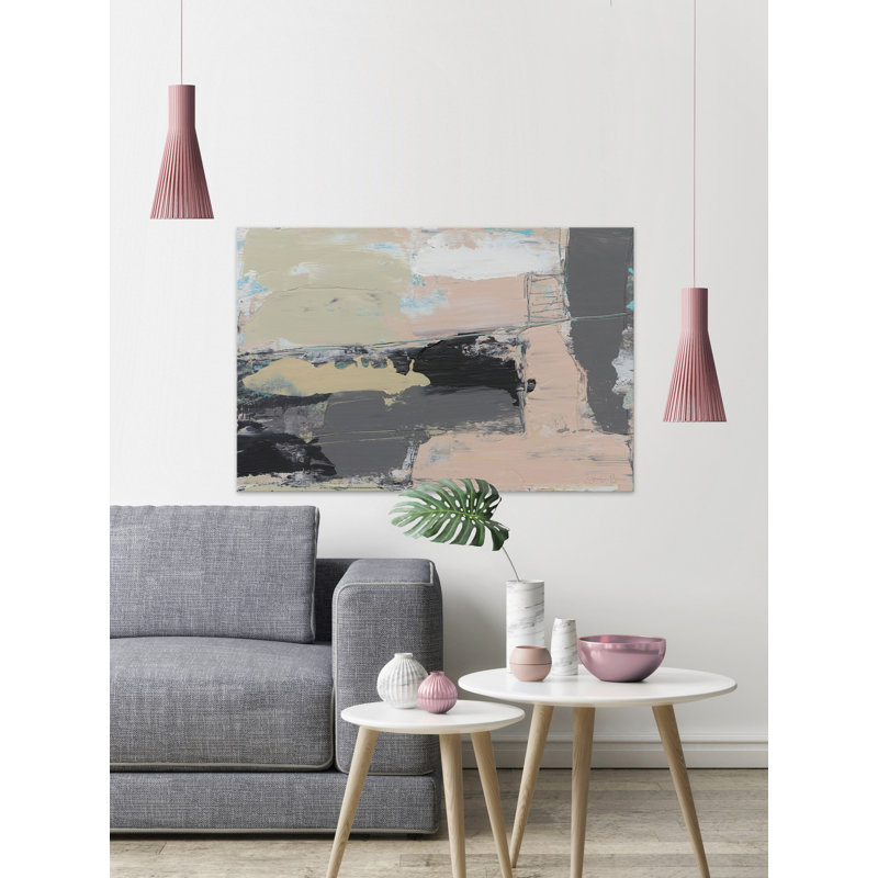 « rose-a-boo iv », reproduction de peinture à l’acrylique sur toile, 30 po x 45 po