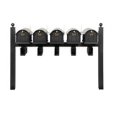 Balmoral Quint Mount Mailbox /w/ Ball Finials, Personalized Door Medallion, Newspaper Box (5 Mailboxes, Posts, 5 Newspaper Boxes, 5 Medallions)