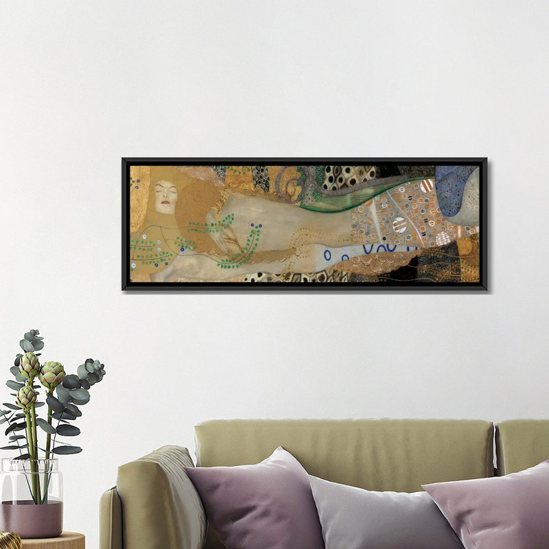 «Sea Serpents, Détail II» par Gustav Klimt, impression sur toile tendue, H 16 po x l 48 po x P 1,5 po, Toile tendue