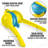 Zulay Kitchen Metal 2-in-1 Lemon Squeezer Manual - Sturdy, Max Extraction Hand Juicer Lemon Squeezer Gets Every Last Drop