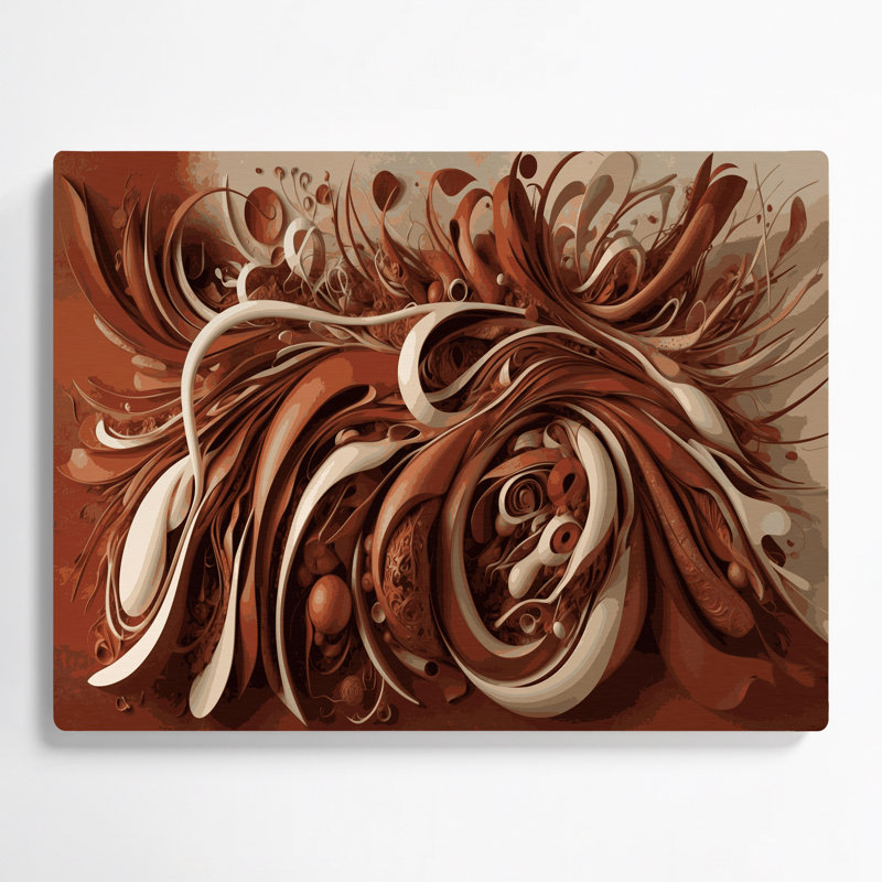 «Biomorphic Abstraction 8», art mural en métal brun, H 16 po x l 20 po