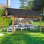 Abri de jardin permanent en bois 13 pi L 11 pi. X P 11 pi. D Pavillon de jardin en bois massif-86475459