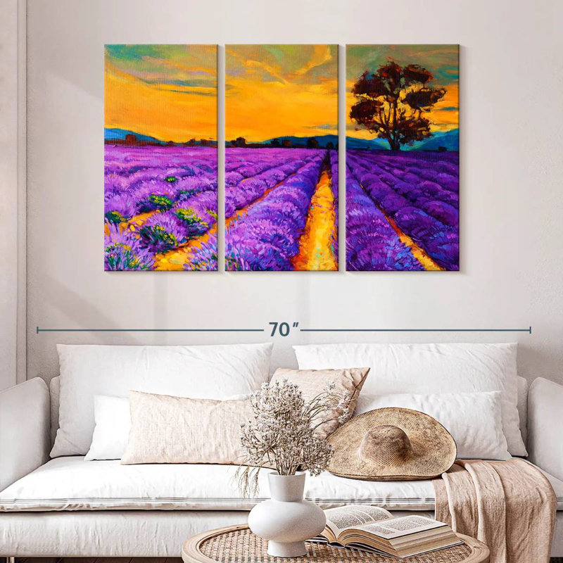 Alvord Lavender Field Golden Sunset, 32" H x 50" W