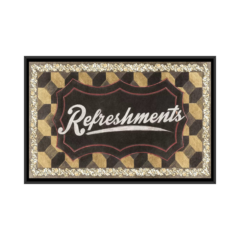 «Refreshments» par PI Studio - impression sur toile tendue, H 18 po x l 26 po x P 1,5 po, Toile avec cadre noir, Pas de tapis