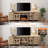 Corretta TV Stand, Home Entertainment Center With Electric Fireplace For Large TV Console With Charging Station-819591487