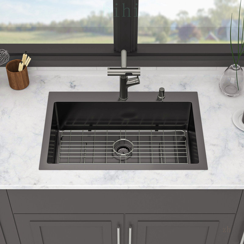 Drop-In Single Bowl Stainless Steel Kitchen Sink