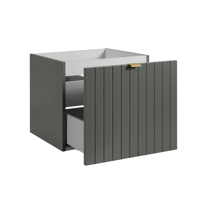 491cm Wall Mounted Single Bathroom Vanity Base Only, Grey