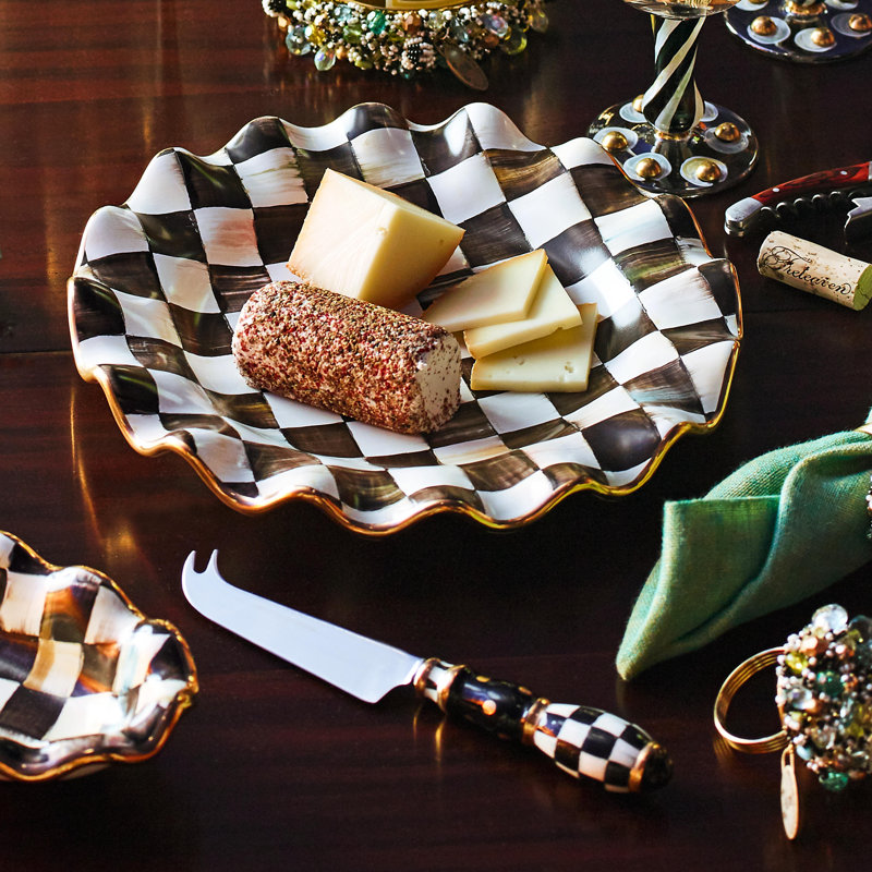 Courtly Check® Ceramic Fluted Dessert Plate