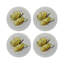 Zodiac Libra White Vegan Leather Round Coasters-627782862