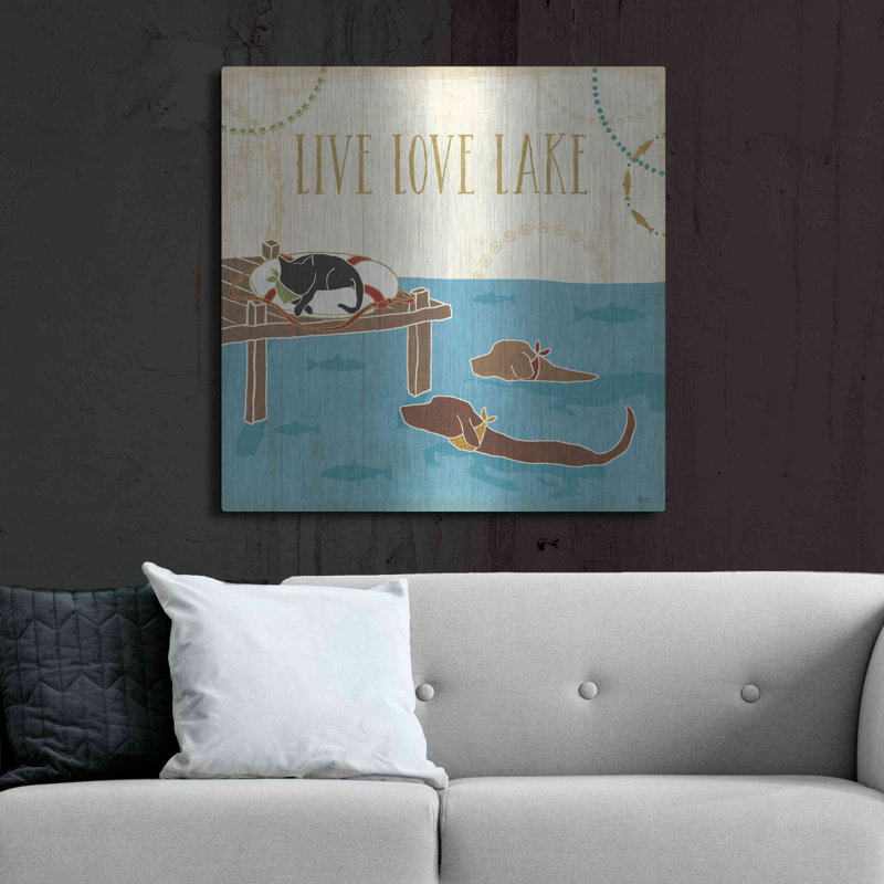 «Lake Pals V» par Véronique Charron, H 36 po x l 36 po