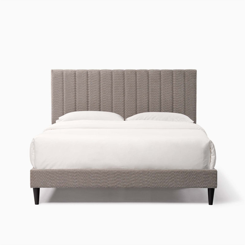 Lit plateforme tapissier Normsman, Gray
