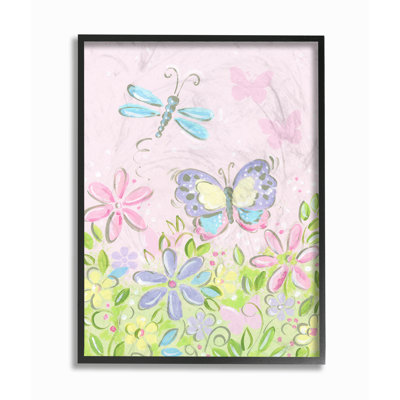 Burnam 'Butterfly and Dragonfly' Framed/Canvas Art