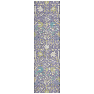 Elara Purple Washable Indoor-Outdoor Rug - 