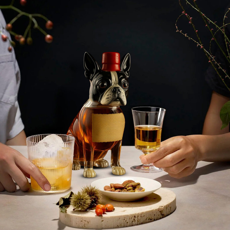 Décanteur à whisky en forme de whisky en forme de bouteille d'eau en verre borosilicaté transparent, C