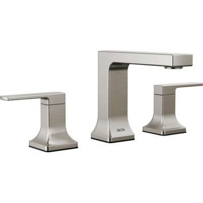 Velum Widespread Bathroom Faucet 3 Hole, 2-handle Bathroom Sink Faucet with Drain Assembly
