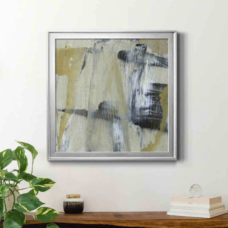 Alder Creek I - peinture sur toile encadrée, Argent, H 34,5 po x l 34,5 po x P 1,5 po