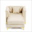 Élégant canapé chesterfield modulaire 1 place avec similicuir, capitonnage à boutons fait à la main et accoudoirs garnis de métal pour une vie moderne-1762047565