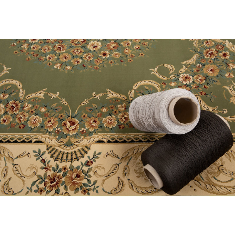 Tapis classique à motif de médaillon Gorrono Collection, Rectangle 7 pi 10 po x 10 pi