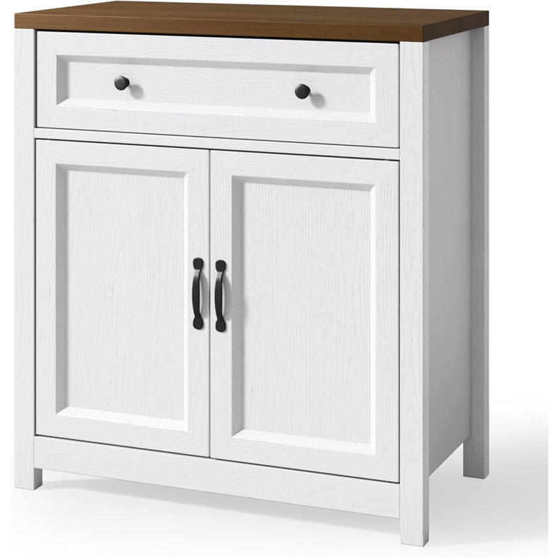 Farmhouse Kitchen Storage Cabinet with Adjustable Shelf