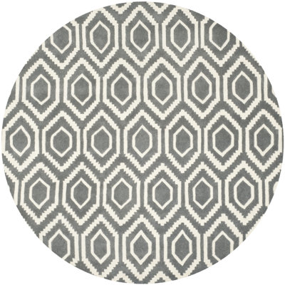 Deedie Hand Tufted Wool Geometric Rug