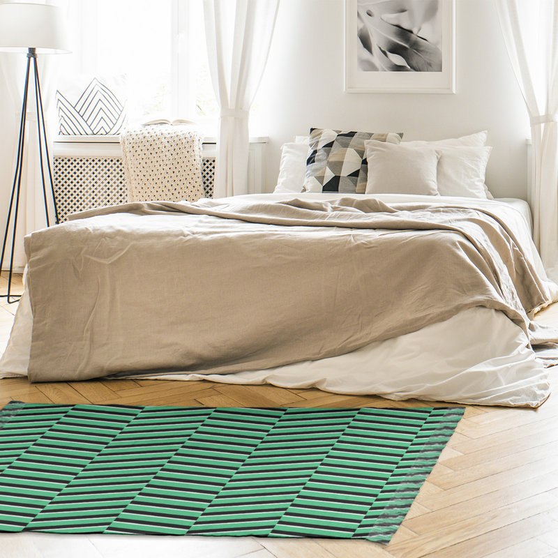 Tapis de zone verte rayures en rupture, Oui