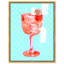 Oliver Gal Watermelon Spritz Rome Glam & Bar - Hand-Applied Glass Coat Framed Canvas Art-266974841-266974837